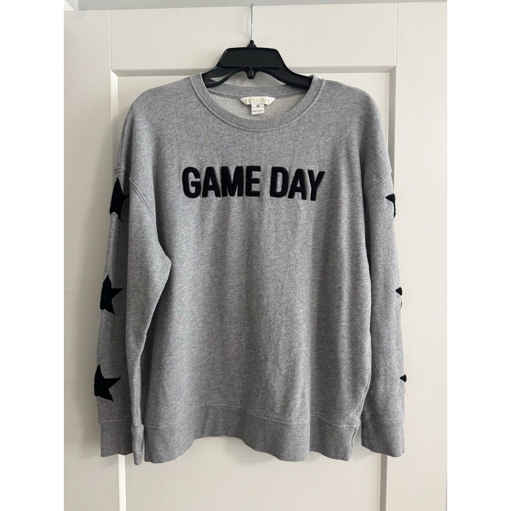 Shiraleah “Game Day” Sweatshirt, Putty Women’s Medium 100% Cotton $75 MSRP